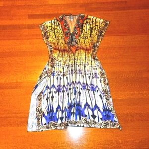 JBD Beautiful Satin Beach Maxi Dress /Coverup Onesize!